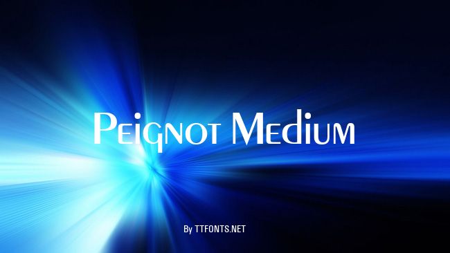 Peignot Medium example